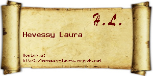 Hevessy Laura névjegykártya